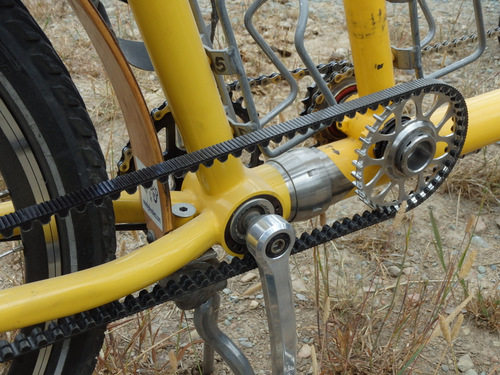 New Rohloff 14 Speed rear hub with a Gate's Belt Drive.